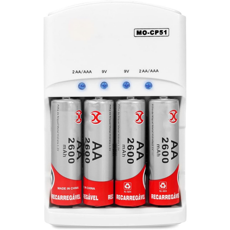 Carregador de Pilhas AA - MOX MO-CP51
