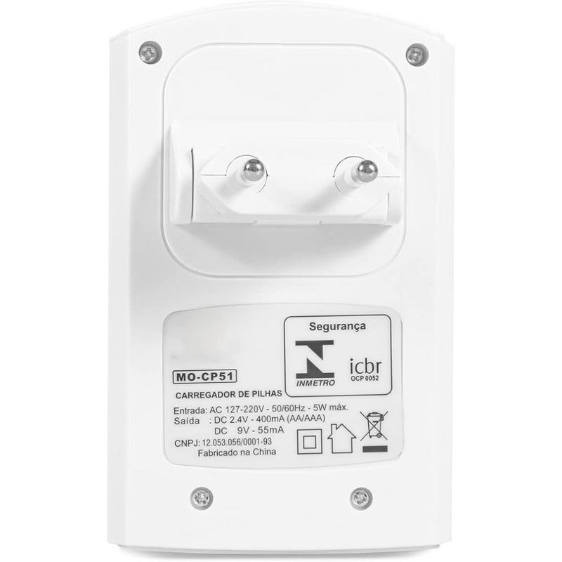 Carregador de Pilhas AA - MOX MO-CP51
