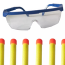 Lança Dardos Com Alvo de Garrafas e Óculos - Azul, Laranja e Cinza