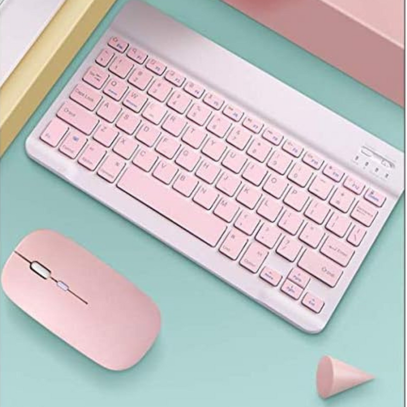 ROSA - Conjunto de Teclado + Mouse Sem Fio Bluetooth Para Notebook e Tablet