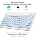 AZUL CLARO - Conjunto de Teclado + Mouse Sem Fio Bluetooth Para Notebook e Tablet