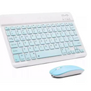 AZUL CLARO - Conjunto de Teclado + Mouse Sem Fio Bluetooth Para Notebook e Tablet
