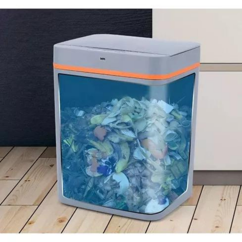 CINZA - Lixeira Automática 15L Sensor de Movimento
