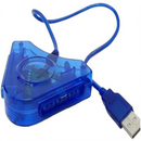 Adaptador Duplo para Controles PlayStation - Azul