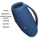 AZUL - Caixa de Som Boombox Bluetooth Bivolt