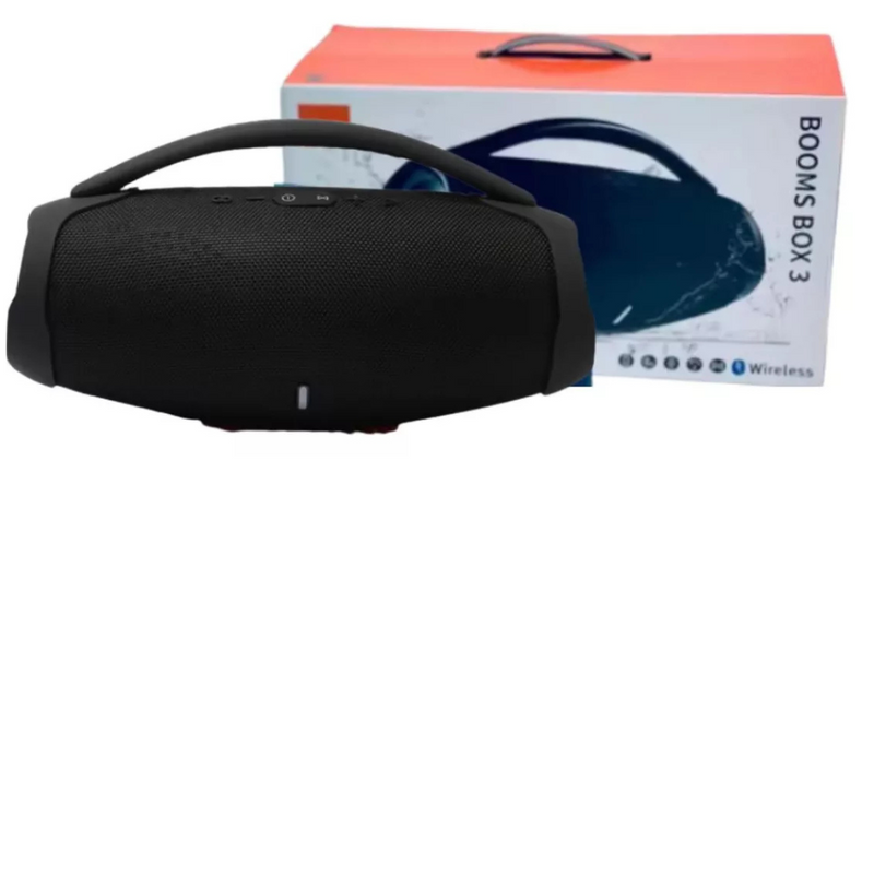 PRETO - Caixa De Som Boombox Bluetooth Bivolt