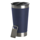 Personalizado - Copo Térmico Inox com TAMPA e ABRIDOR (473 ml) - Azul Escuro