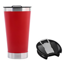 Personalizado - Copo Térmico Inox com TAMPA e ABRIDOR (473 ml) - Vermelho