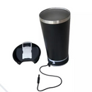 Normal Bluetooth - Copo Térmico Som Led e TAMPA com ABRIDOR (420 ml) - Preto