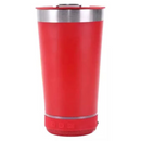 Personalizado Bluetooth - Copo Térmico Som Led e TAMPA com ABRIDOR (420 ml) - Vermelho