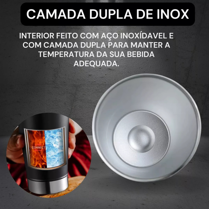 Personalizado - Copo Térmico Inox com TAMPA e ABRIDOR (473 ml) - Vermelho
