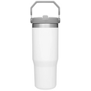 Personalizado Grande - Garrafa Flip Straw Tumbler com Alça Superior e Canudo (900ml) - Branco