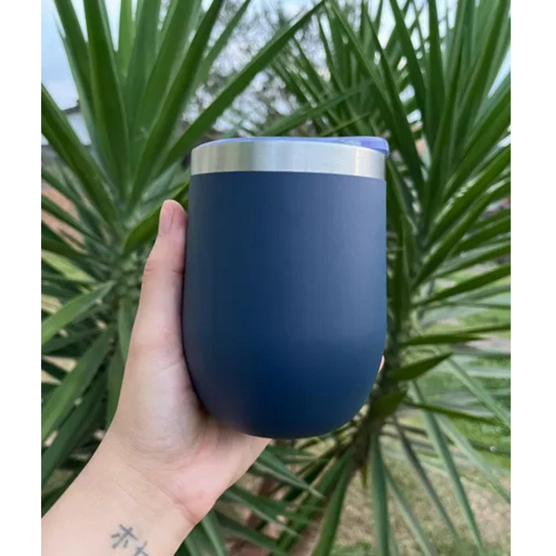 Normal - COPO CUIA Térmico Inox com Tampa Antivazamento (360 ml) - Azul Marinho