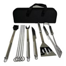 Conjunto de Churrasco 9 Peças Inox Profissional C/ Bolsa - BM-F1026