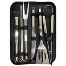 Conjunto de Churrasco 9 Peças Inox Profissional C/ Bolsa - BM-F1026