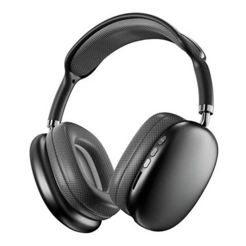 PRETO - P9- Fone De Ouvido Bluetooth Air - S/ Fio Wireless Headphone