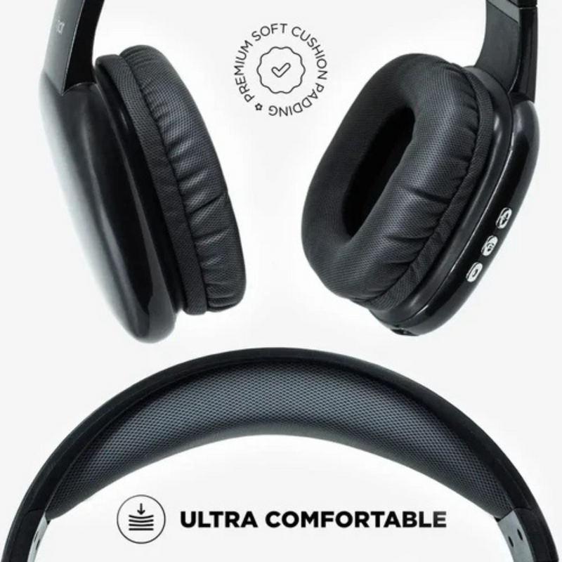 PRETO - P9- Fone De Ouvido Bluetooth Air - S/ Fio Wireless Headphone