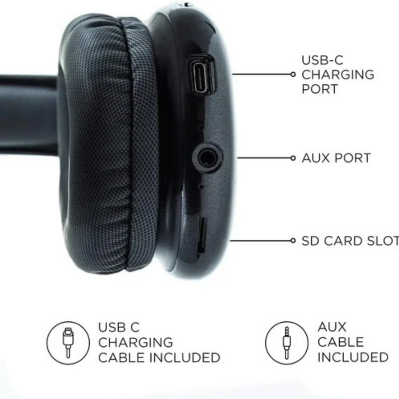 PRETO - P9- Fone De Ouvido Bluetooth Air - S/ Fio Wireless Headphone