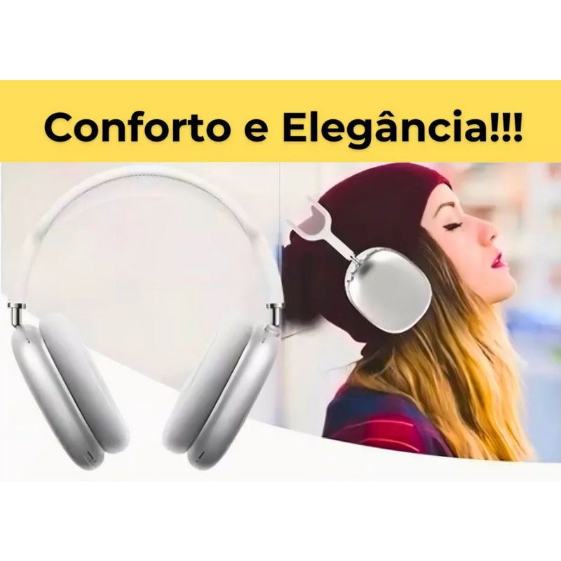 PRATA - P9- Fone De Ouvido Bluetooth Air - S/ Fio Wireless Headphone