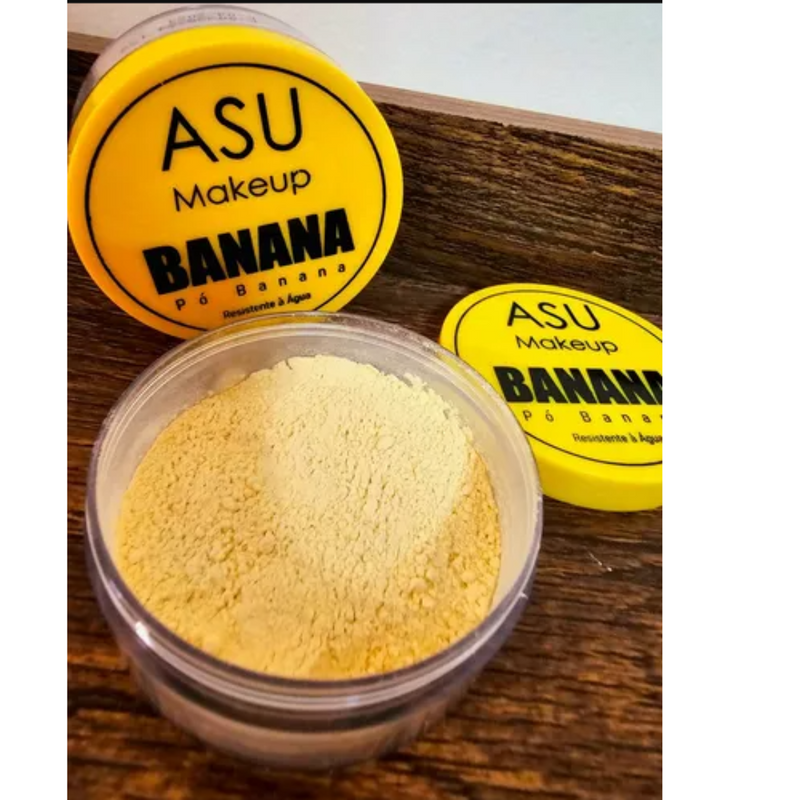 Pó de Banana Facial Fixador Translúcido Fixador Vivai Pós Base