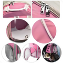 ROSA - Mochila Pet Transporte para Cães e Gatos Visão Ampla com Entrada de Ar