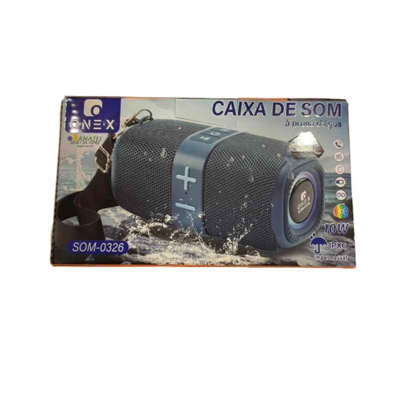 Caixa de Som Bluetooth com Alça IPX6 10W Bivolt - SOM-0326 - (Cores Sortidas)