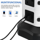 Torre de 2 ANDARES - Tomadas Elétrica com 7 Entradas Universais + 2 Portas USB