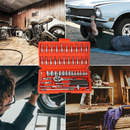 VERMELHA - Jogo de Ferramentas com 46 Peças Soquete Aço c/ Maleta uso Automotível e Doméstico