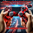 VERMELHO CAMUFLADO - Controle Sem Fio PS4 Bluetooth Joystick Gamer Recarregável