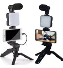 SUPORTE TRIPÉ COM LED -  Bastão de Selfie Conjunto de Gravação - BM-244
