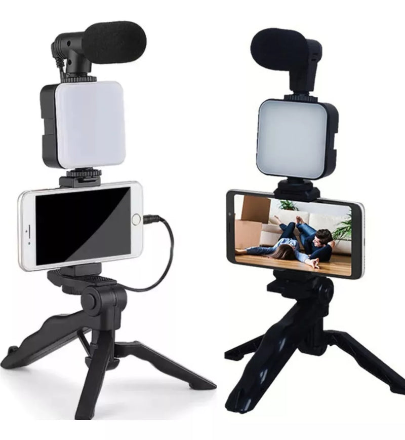 SUPORTE TRIPÉ COM LED -  Bastão de Selfie Conjunto de Gravação - BM-244