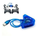 Adaptador Duplo para Controles PlayStation - Azul