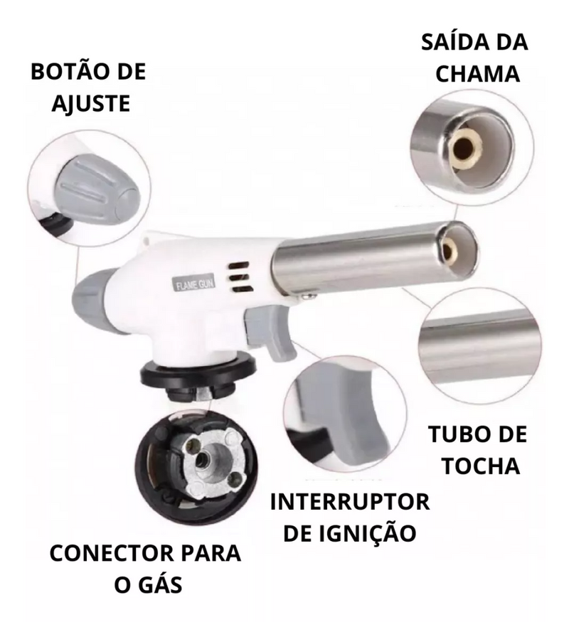 Maçarico Culinário Portátil Profissional - (Cores Sortidas)