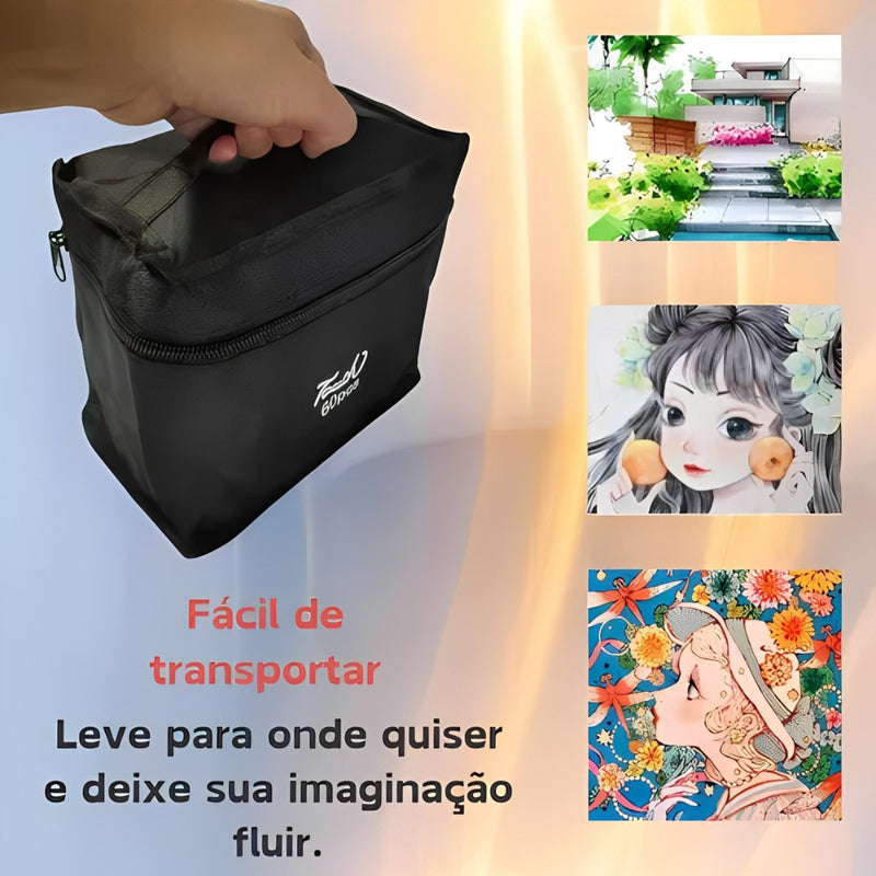 Kit Livro Colorir URSO BOB (Azul) + 36 Canetas