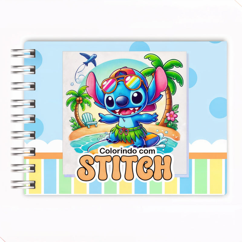 Kit Livro Colorir LIL. STI. (Azul) + 24 Canetas