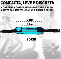 PRETO - Pochete Fitness Corrida Academia