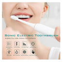 Escova Dental Elétrica Recarregável USB com 6 Modos e 4 Refil IPX7 (Cores Sortidas)