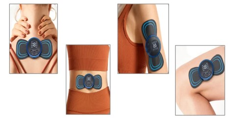 Mini Massageador Elétrico Portátil Recarregável Eletroterapia Pescoço e Perna - Bivolt