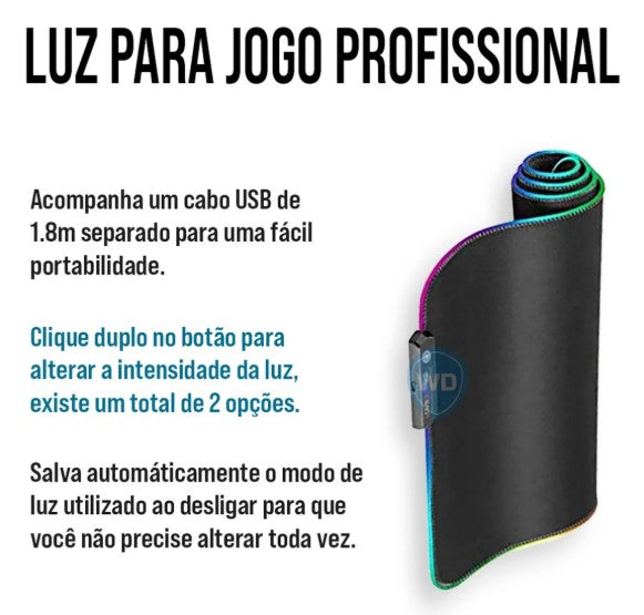 Mouse Pad Speed Gamer Led BM-791