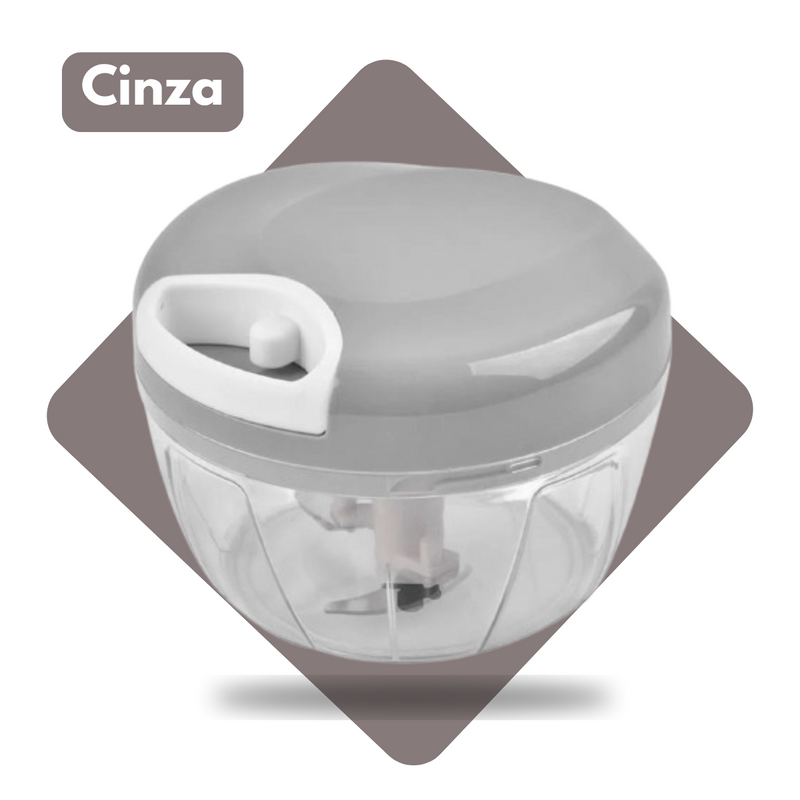 500ML -  Mini Triturador Processador Manual 3 Lâminas - (Cores Sortidas)