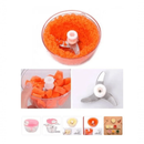 500ML -  Mini Triturador Processador Manual 3 Lâminas - (Cores Sortidas)