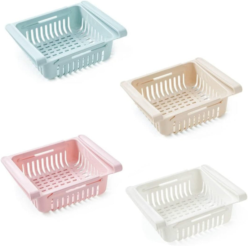 Cesto de Encaixar Organizador de Geladeira - (Cores Sortidas)