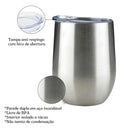 Normal - COPO CUIA Térmico Inox com Tampa Antivazamento (360 ml) - PRATA