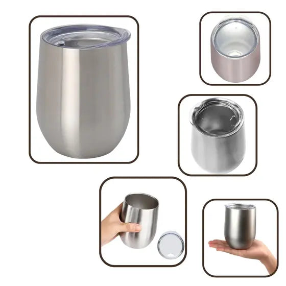 Normal - COPO CUIA Térmico Inox com Tampa Antivazamento (360 ml) - PRATA