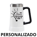 Personalizado - Caneca Térmica Inox De Cerveja (709ml) - Branco