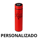Personalizado - Garrafa Térmica com LED e Termômetro (500ml) - Vermelha