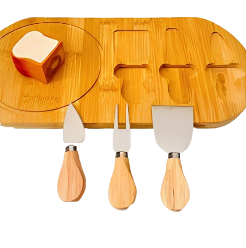 Tábua de Frios com 3 Espátulas – Sofisticação e Praticidade em Cada Detalhe