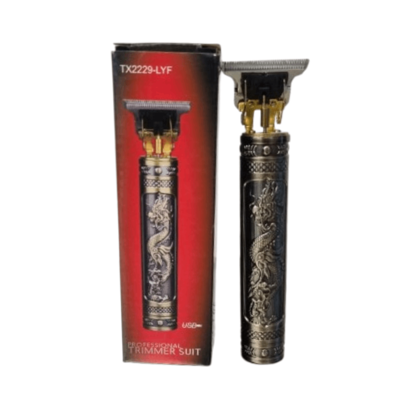 Kit Cuidados Masculinos - Máquina de Cortar Cabelo (Dragão) + Aparador de Pelos Nariz