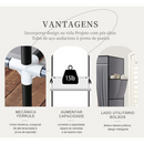 AZUL - Guarda-Roupa Organizador Dobrável e Portátil Compacto