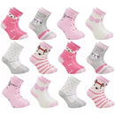 3 PARES DE MEIAS - Conjunto de 6 Meias Femininas para Criança - (Cores Sortidas)
